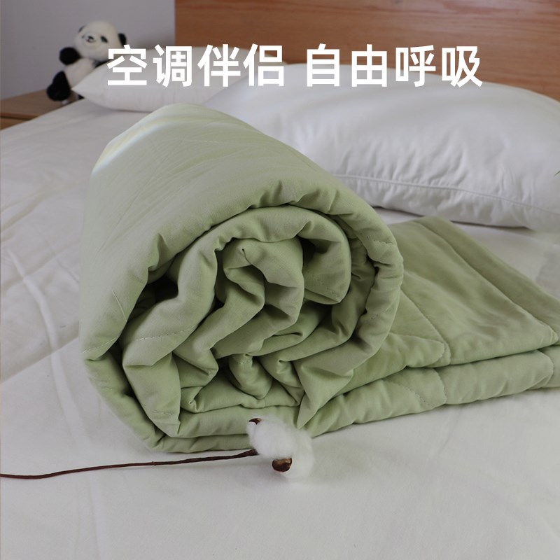 2025新款空调被双层纱纯棉花夏被水洗四件套纯棉里外全棉儿童a类