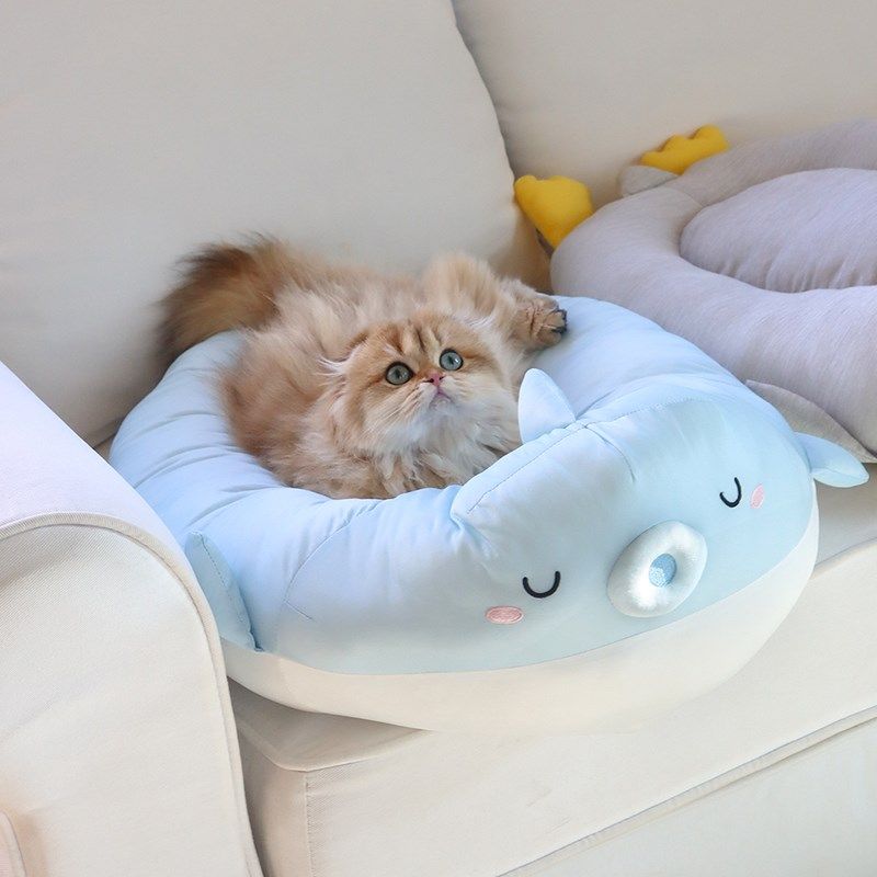 元気喵丨夏日猫窝夏天降温狗窝冰锅凉感宠物冰垫夏季猫咪冰窝凉席