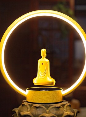 磁悬浮万相佛全铜小夜灯圈家居饰品工艺品客厅玄关办公室桌面摆件