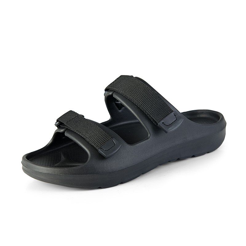 拖鞋男45夏季时尚外穿魔术贴脚肿脚胖凉拖男士46特大码沙滩一字拖