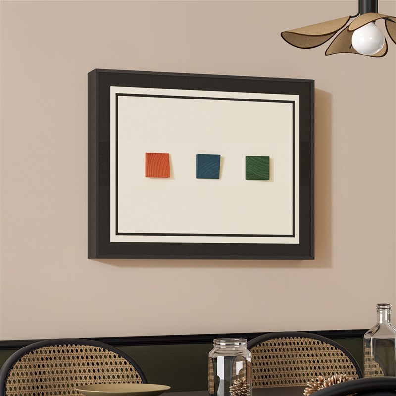 立体木块现代简约电表箱配电箱装饰画隐藏翻盖式开关盒遮丑挂画