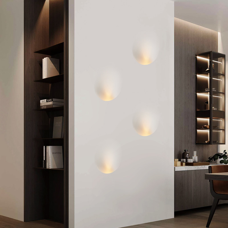 网红无边框石膏壁灯嵌入式卧室客厅背景墙灯走廊过道洗墙筒射灯