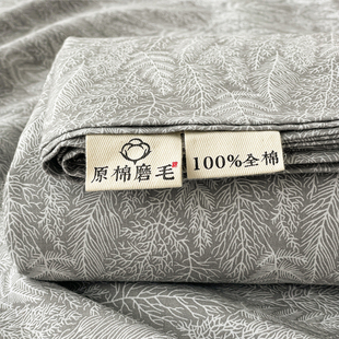 全b棉磨毛床单单件100加厚被单双人枕套三件套单人宿舍 秋冬季