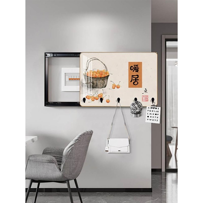 网红配电箱遮挡装饰多功能弱配电闸免打孔画箱电表箱壁画带挂钩晶