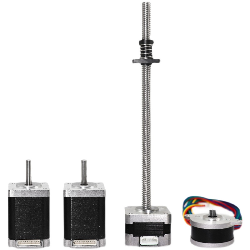 VORON 0.1 电机四件套 NEMA14/17电机饼状圆形机T8*8丝杆电机带线