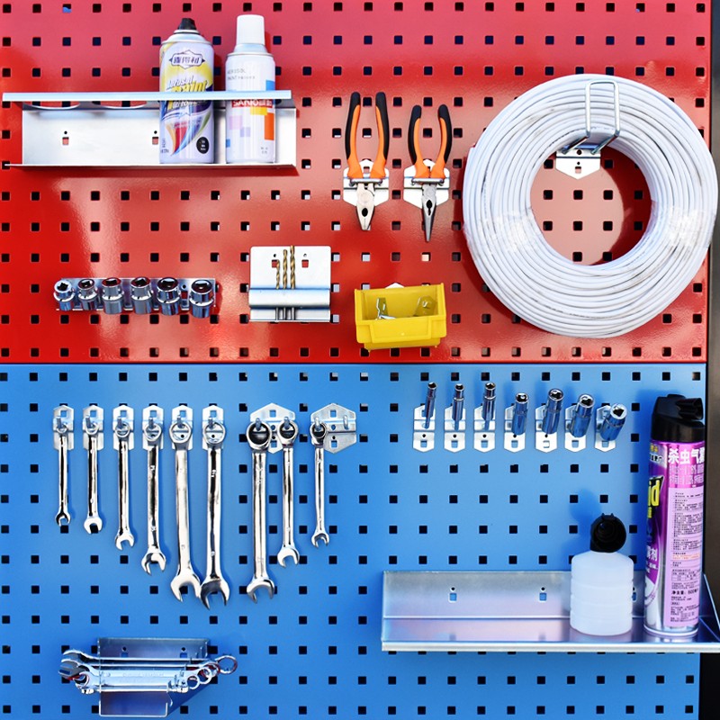 方孔洞洞板置物架五金工具挂板架墙面物料收纳挂架挂钩货架展示架