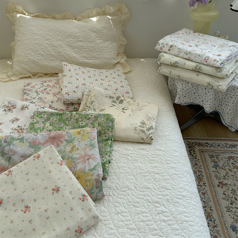 梨梦 小碎花40支纯棉单件被套全棉150200宿舍200230双人被套