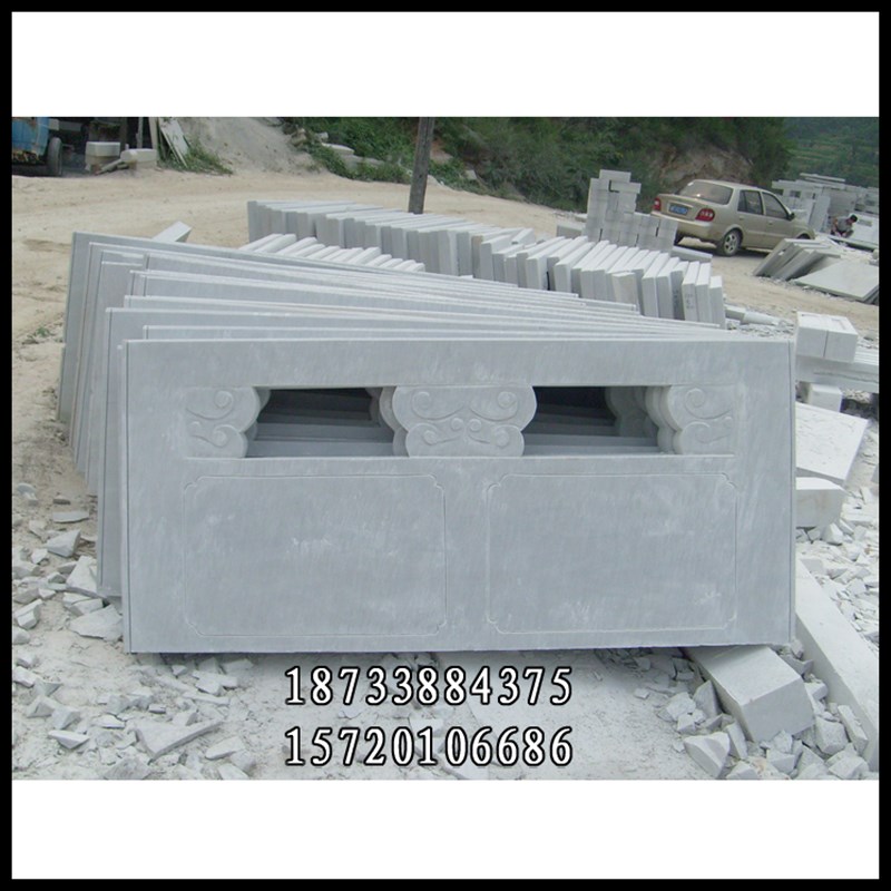 石雕栏板汉白玉浮雕栏杆围栏扶手阳台柱梅兰竹菊四季花草浮雕护栏