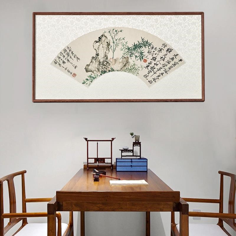 卯榫圆角框檀木裱框字画框挂墙中式实木框裱字画正方形国画窄边