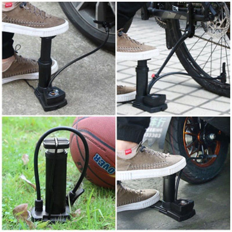 自行车高压脚踩打气筒电动车摩托车汽车家用迷你便携脚踏式充气泵