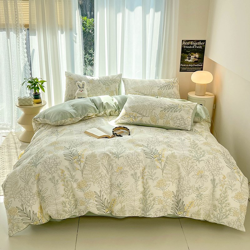 四件套纯棉全棉2024新款床上用品床单被套3学生4宿舍单人床三件套