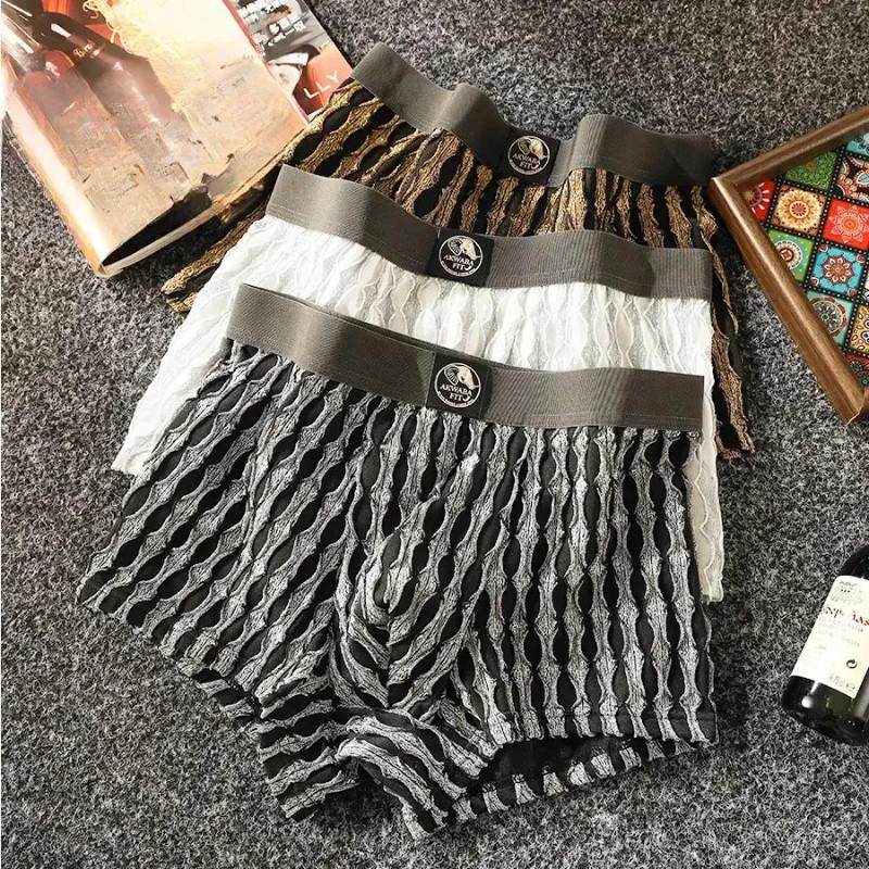 Scott服饰秋冬男内裤印花舒适金丝系列中腰男大码o透气轻奢平角裤