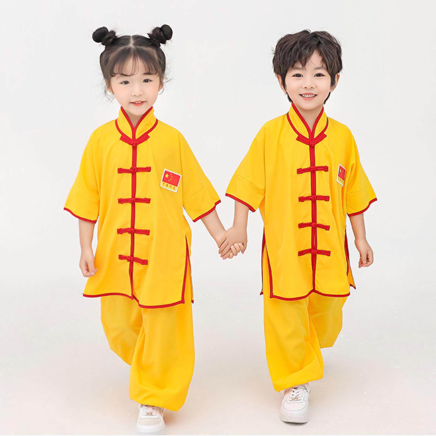 儿童中国功夫练功服武馆训练服龙