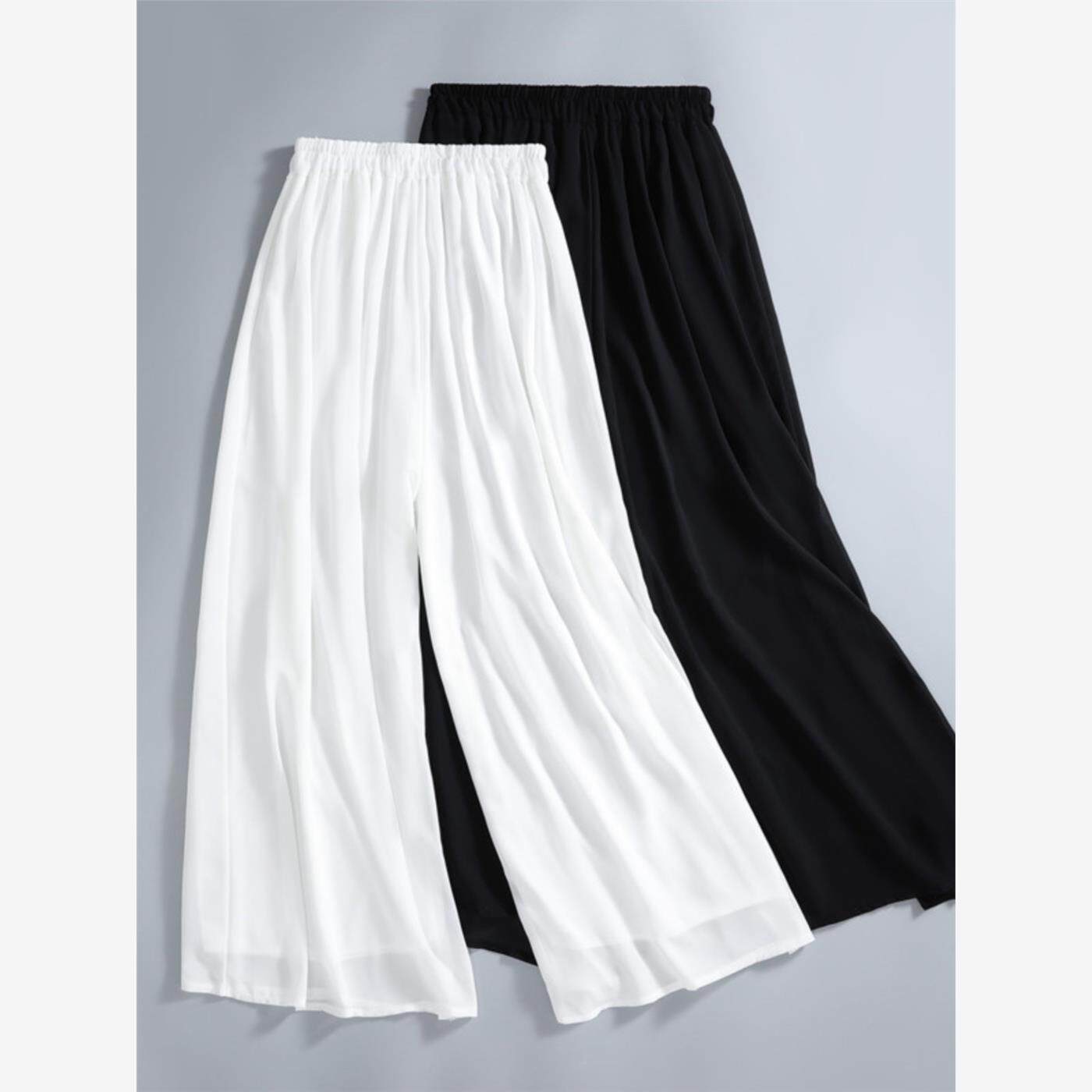 白色雪纺马面裙衬裤夏季薄款汉服内搭裤旗袍直筒打底裤襦裙防走光