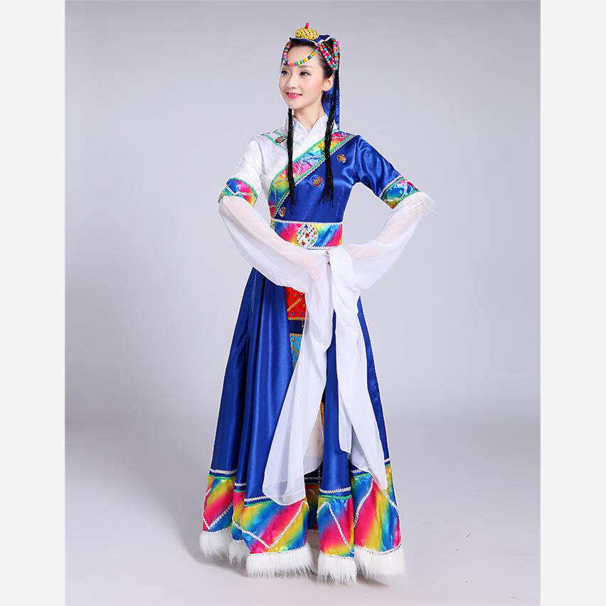 新藏族女装舞蹈服饰民台
