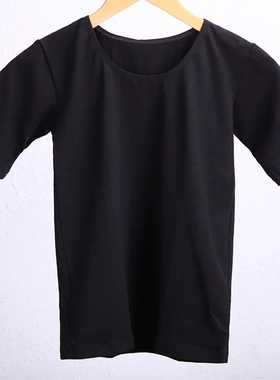 红舞鞋男生舞蹈短袖考级棉中袖形体芭蕾舞蹈服上衣 30281