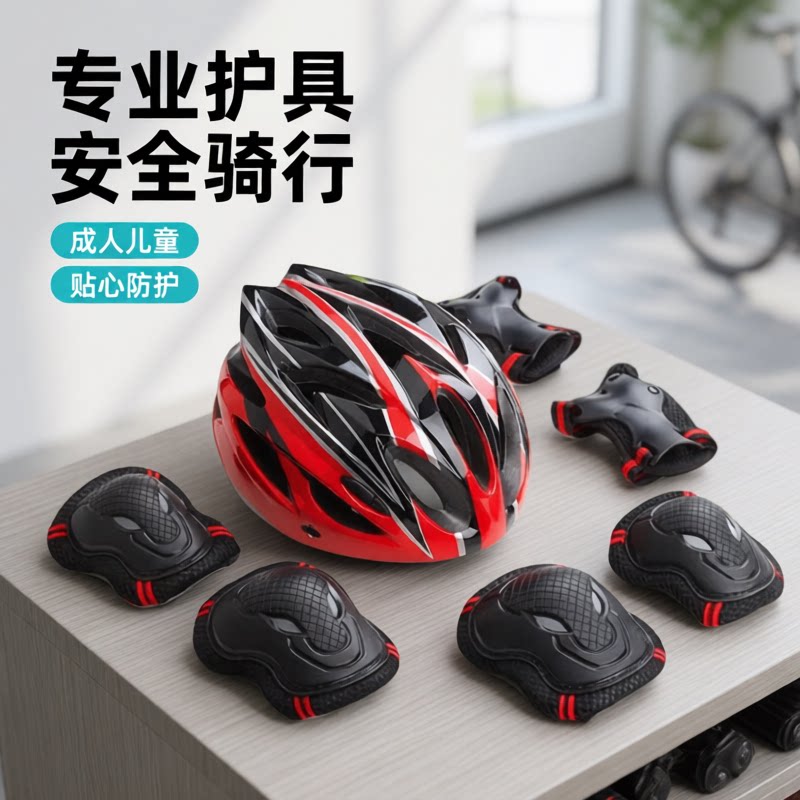 专业滑板轮滑头盔护具全套