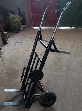 老虎车手推车搬运车拉货工地载重王拖车大轮充气轮爬楼小推车