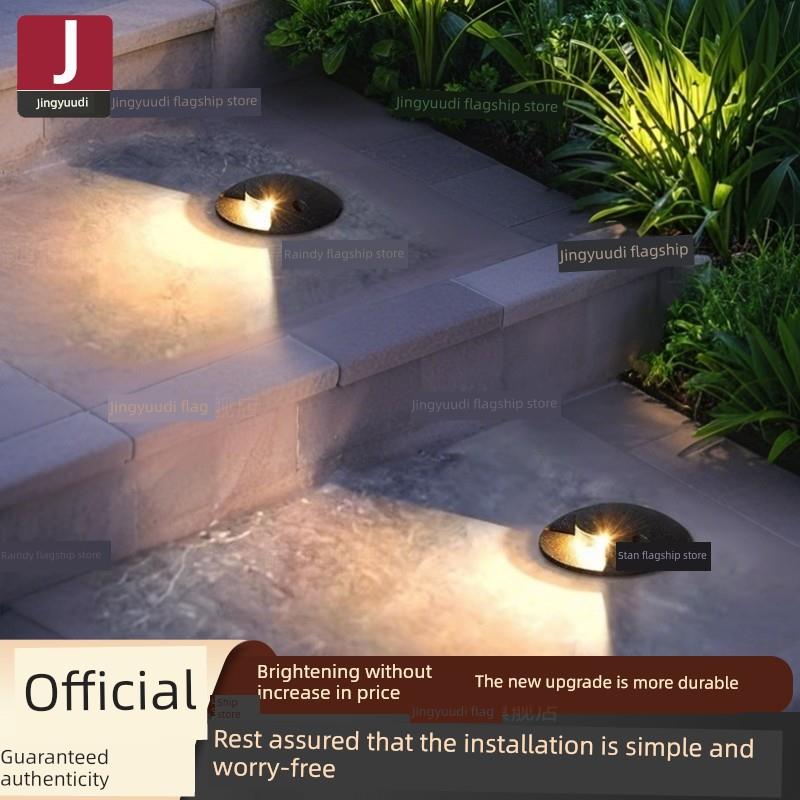 侧发光地埋灯户外防水龟背灯花园庭院台阶埋地射灯led地面草坪灯