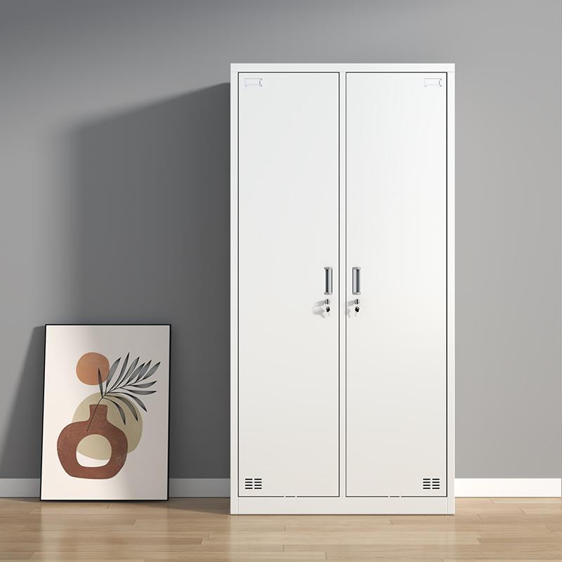 加厚二门更衣柜铁皮柜学校宿舍四门储物柜工厂车间员工带锁换衣柜