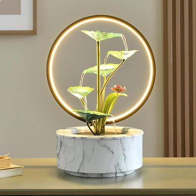 风水轮流水生财循环水摆件装饰客厅玄关景观招财乔迁新居开 业礼