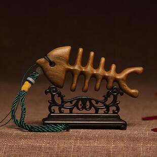 白象梳篦新品 红檀绿檀木梳子按摩梳头部经络梳男女士专用可携式