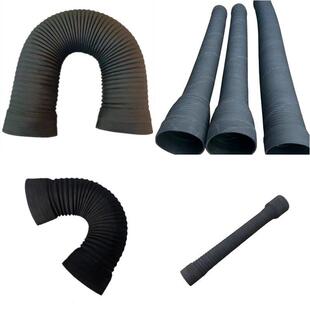 空滤连接管空气进气管钢丝波纹管铲车空滤总成改装黑橡胶管变径管