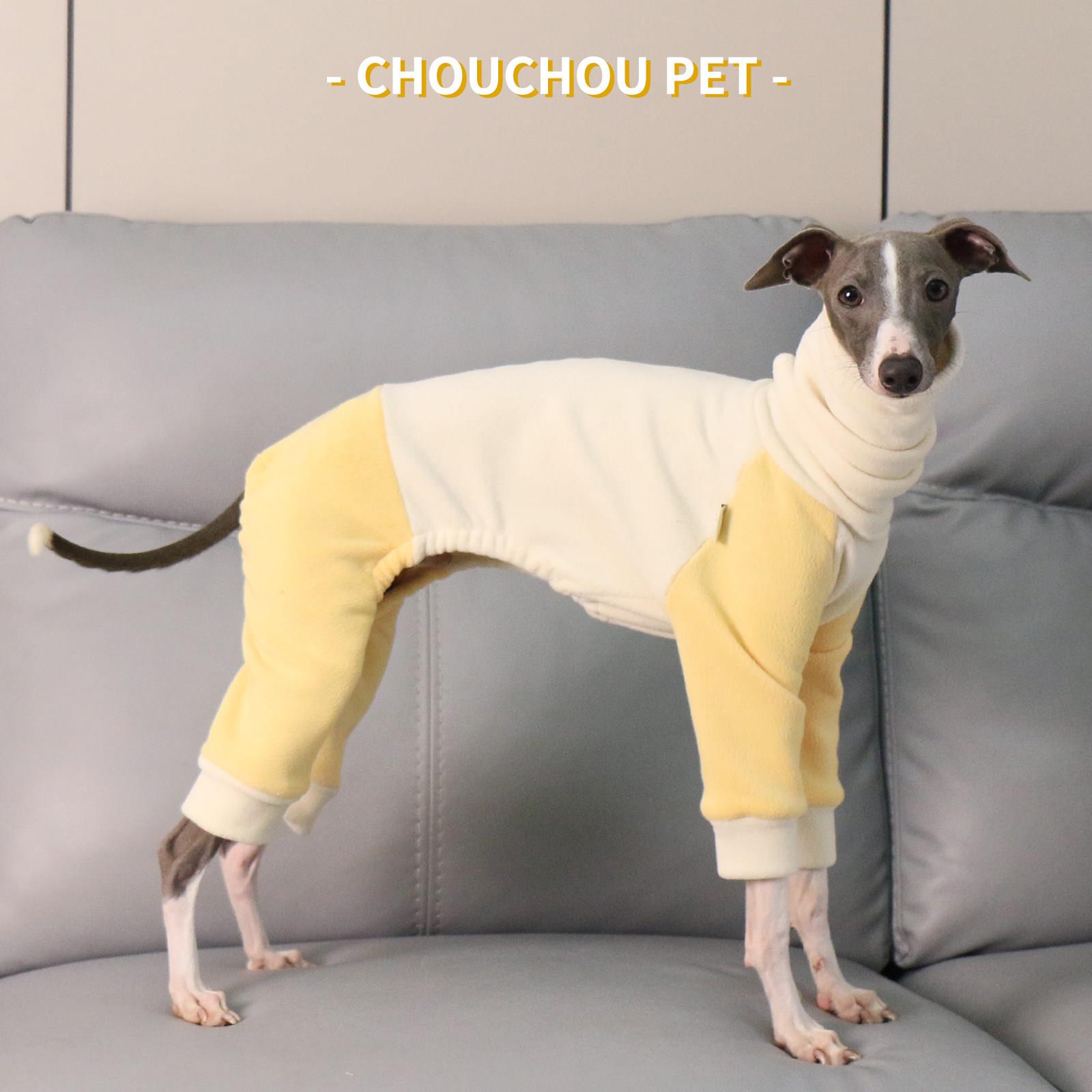 意大利小灵缇高领四脚衣柔软弹力保暖惠比特拼色保暖宠物服装