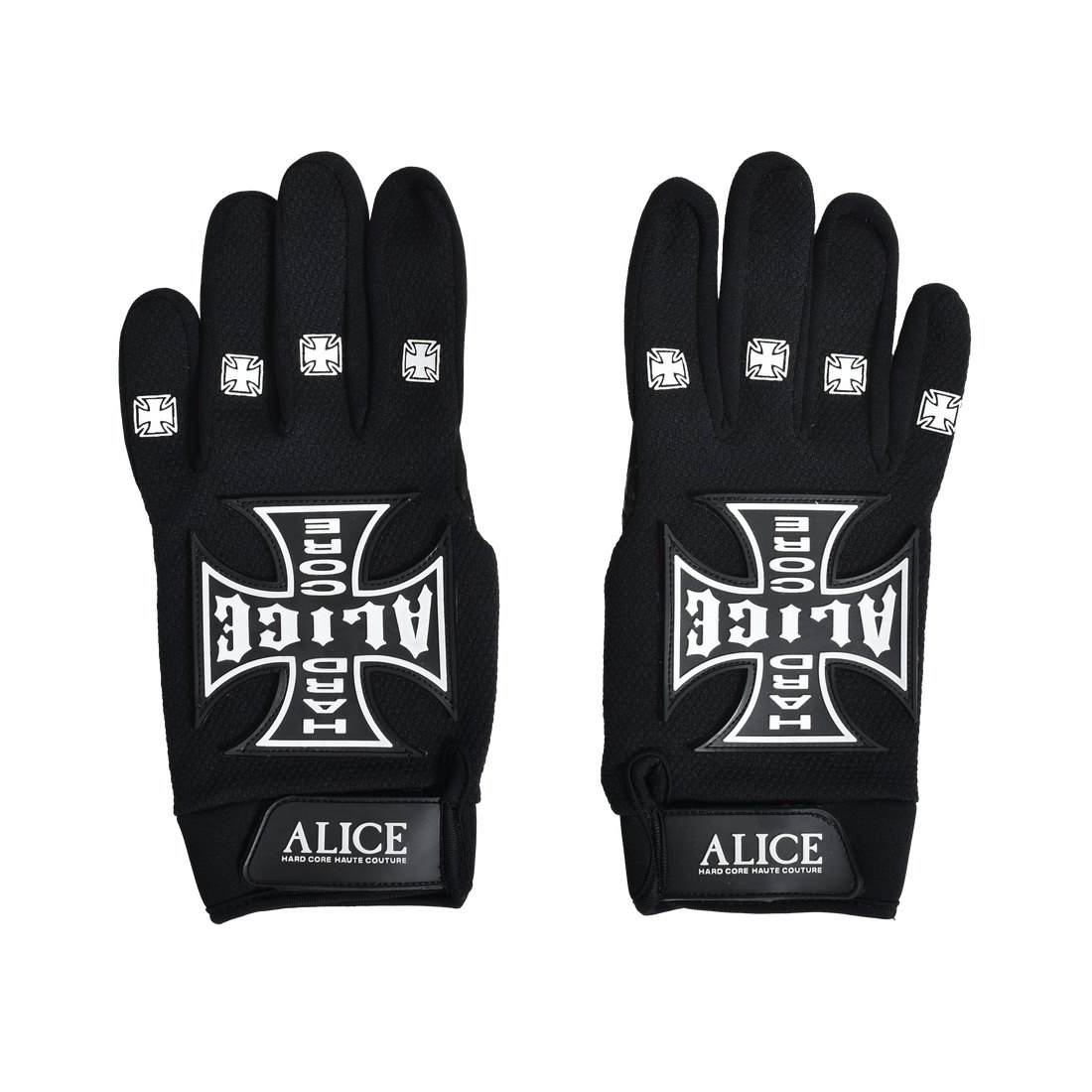 thumbnail for Zerooo Independent Alice Hollywood Black and White Cross Motorcycle Riding Gloves, Same Style as Cortis Martin