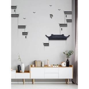 新中式墙面装饰屋檐挂件徽派墙饰楼梯壁饰壁挂客厅茶室电视背景墙