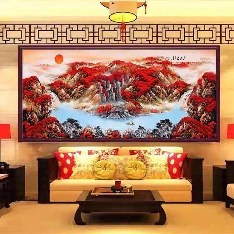 好运聚宝盆十字绣钻石画完成纯手工全绣新客厅大景观挂画,居家布艺,钻石绣,淘宝优惠券,粉丝福利购,淘宝优惠卷