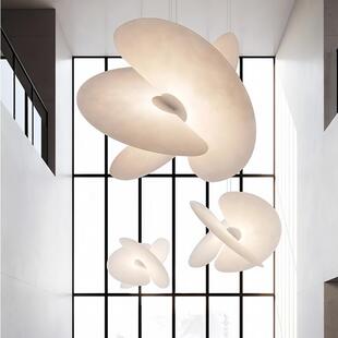 饭厅吊灯loft覆式楼梯别墅挑空客厅灯艺术创意设计师蚕丝卧室灯具