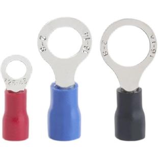 RV接线端子圆形线鼻子预绝缘冷压端子压线耳O型1.5 2.5