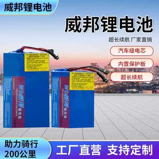 全新锂电池48v大容量电动车电池36v24v通用挂包锂电瓶20ah