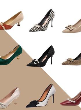 左岸软装样板房饰品女士高跟鞋柜轻奢道具衣柜房间创意衣帽间摆件