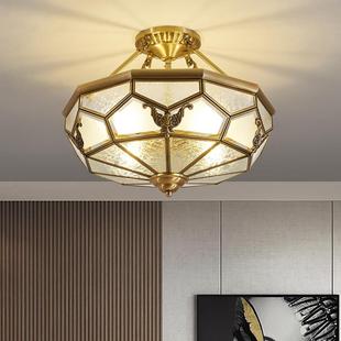 厚料全铜吸顶灯户外屋簷凉亭入户门玄关过道阳台灯别墅大门口吊灯