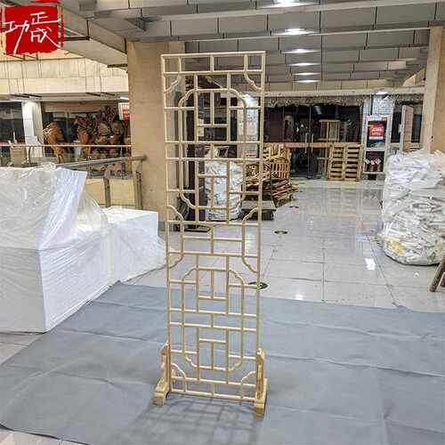 A12中式实木镂空花格隔断东阳木雕仿古门窗花窗玄关电视背景墙屏