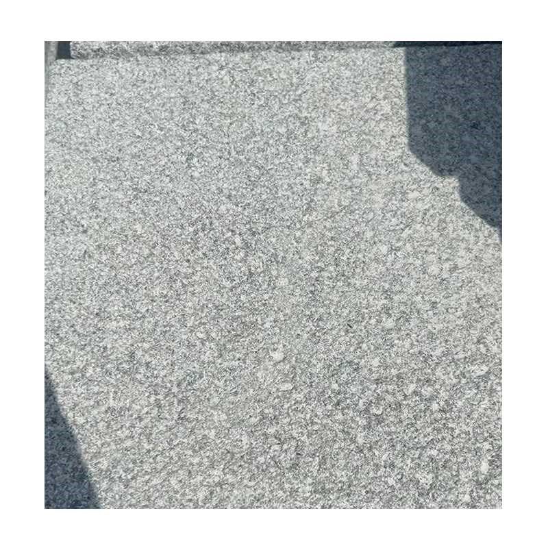 定制火烧板 花岗岩石材 浅灰色荔枝面道路工程地铺石