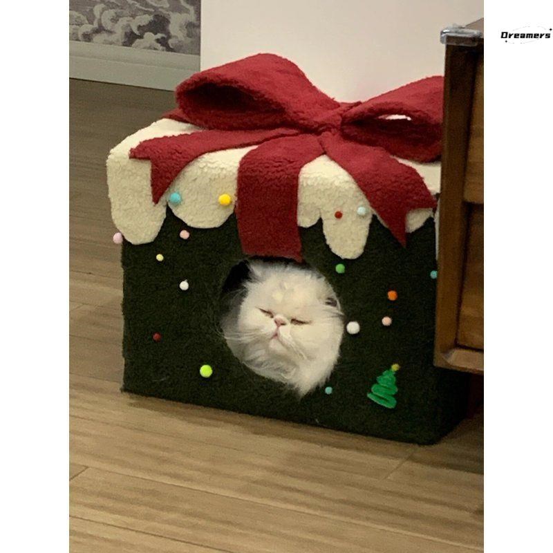 新年猫窝冬季保暖大空间封闭式全包小型犬秋冬狗窝秋冬款四季厂家