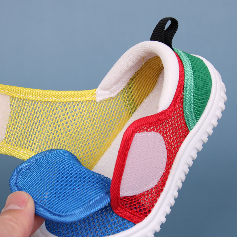 夏季款儿童幼儿园室内鞋男女孩透气网面单鞋宝宝软底防滑入园网鞋