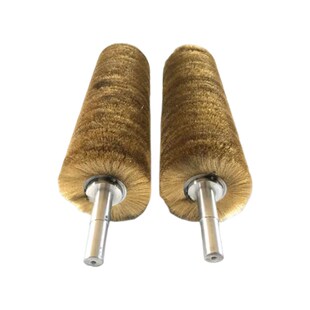 工业毛刷辊304不锈钢丝镀铜丝磨料丝钢板除锈打磨筛沙机滚筒刷辊