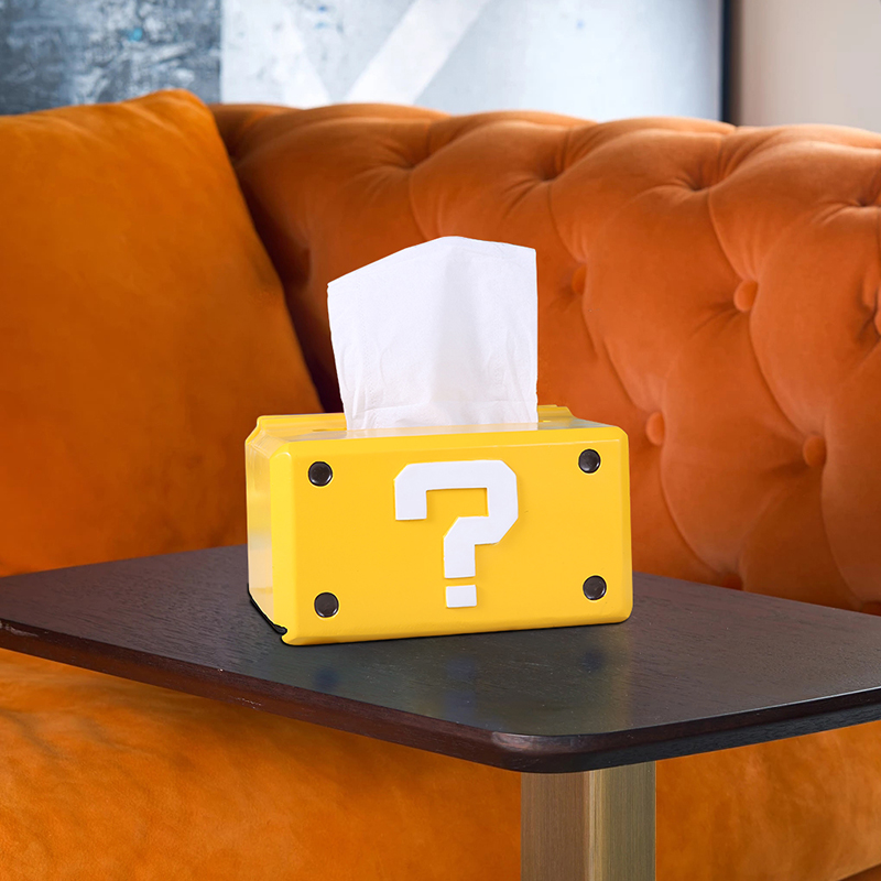 桌面收纳家居问号面纸盒客厅桌面纸巾抽手机支架问号纸巾盒礼物