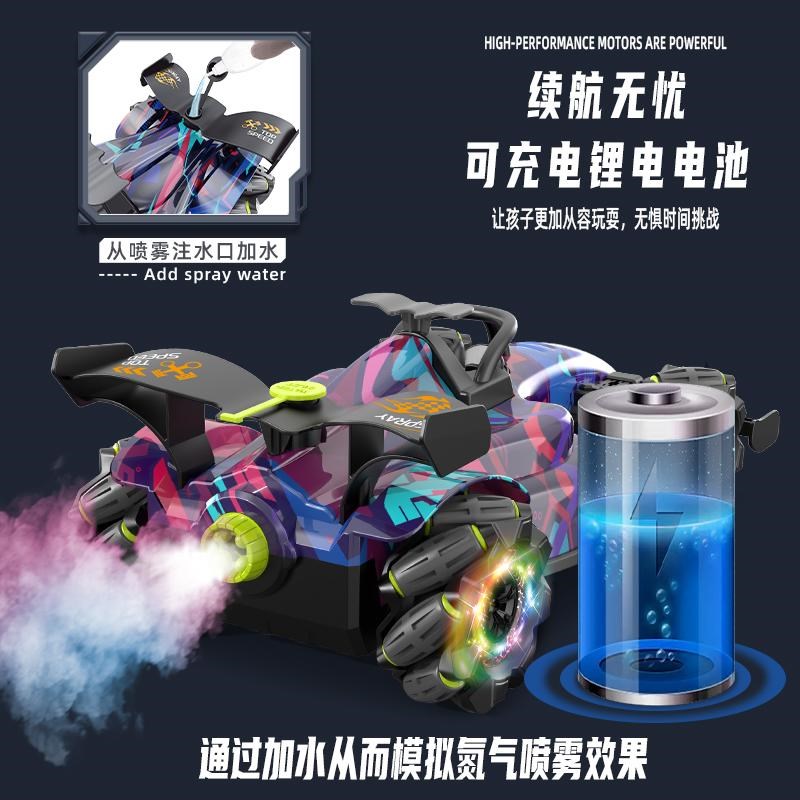 2025新款儿童男四驱越野F1赛车特技电动摇控高速漂移遥控汽车玩具