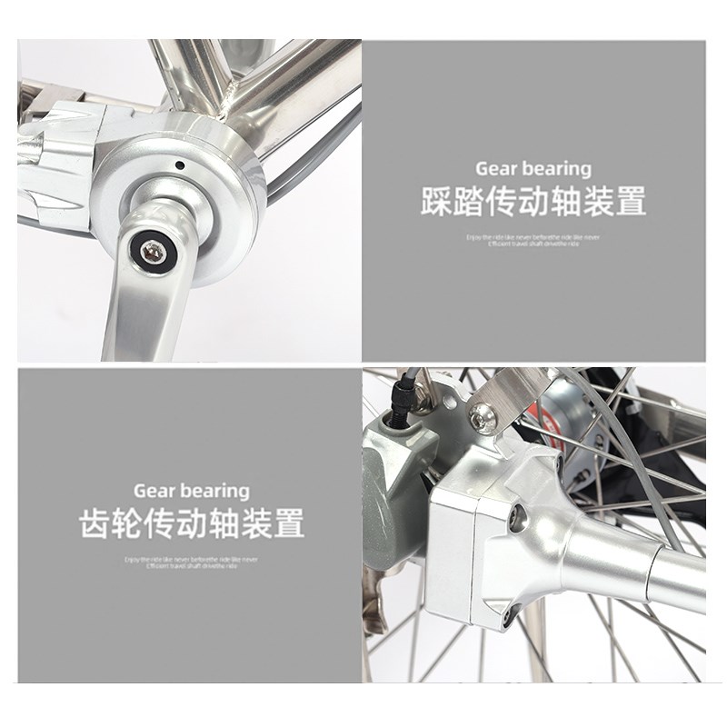 井岛无链条传动轴自行车成人城市上班26寸单车