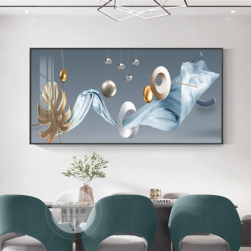 酒杯水果餐厅装饰画现代简约饭厅歺厅挂画厨房餐桌背景墙壁画图片