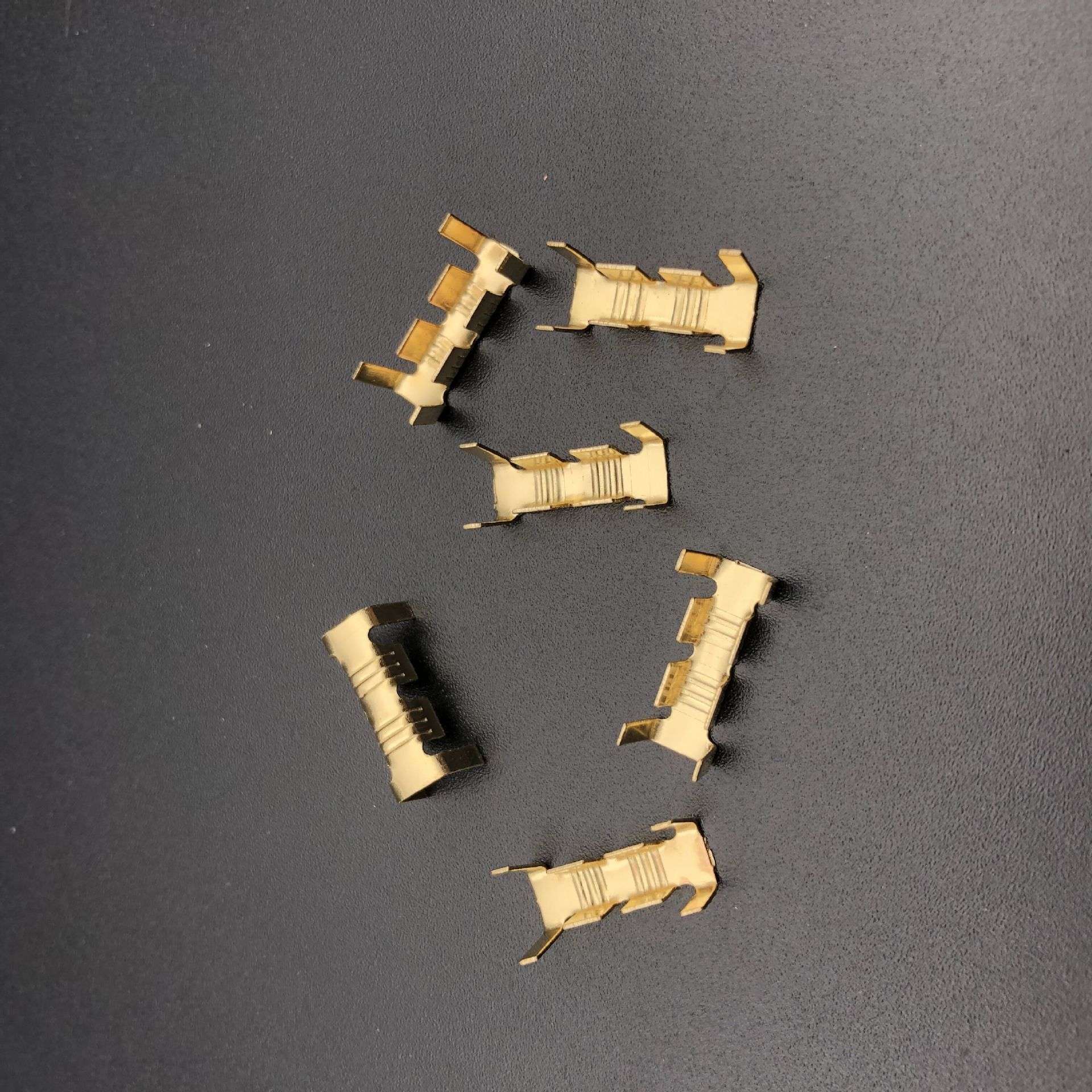 压线扣对接端子 铜线扣2.5压线脚快速连接端头U型C形插簧冷压端子