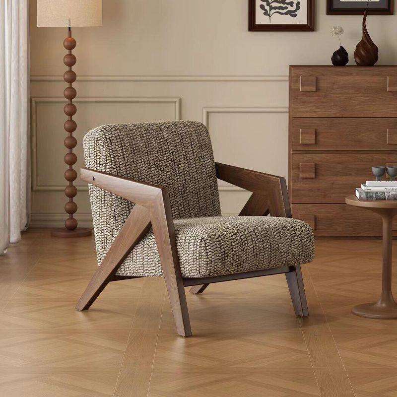 实木单人懒人沙发椅理查德法式中古风客厅阳台休闲餐桌椅沙发复古