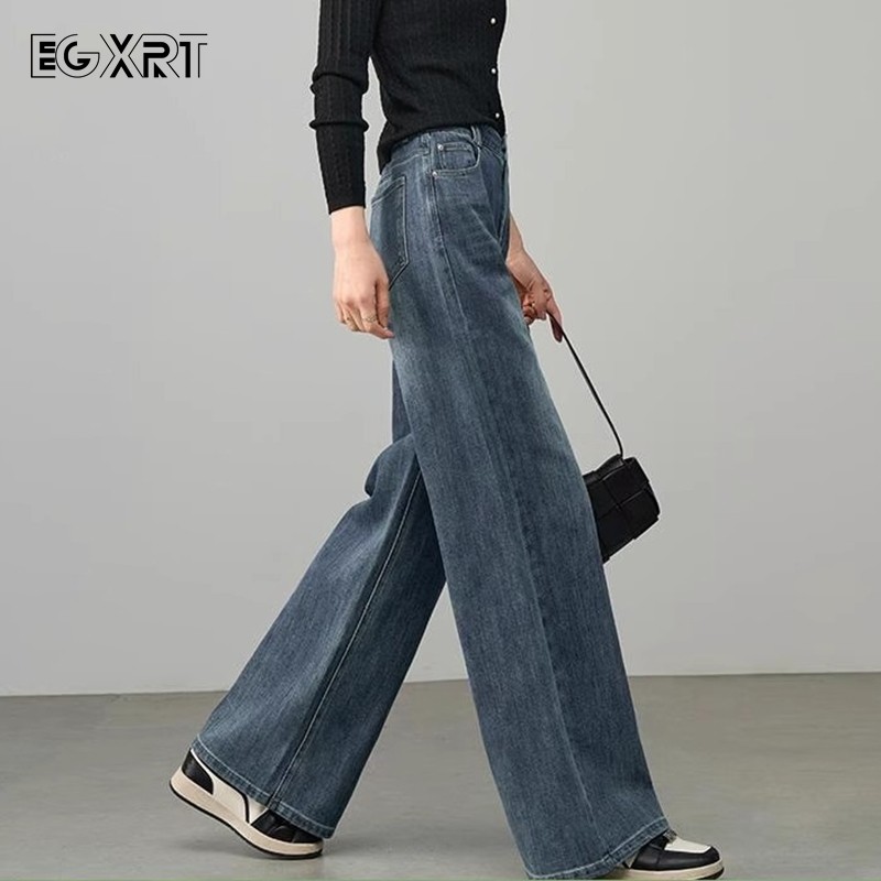 阔腿牛仔裤女宽松大码女裤2025春季新款小个子松弛休闲垂感直筒裤,女装/女士精品,牛仔裤,淘宝优惠券,粉丝福利购,淘宝优惠卷