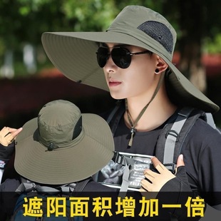 可折叠渔夫帽帽子夏季大檐钓鱼防晒紫外线遮阳户外登山旅游太阳帽
