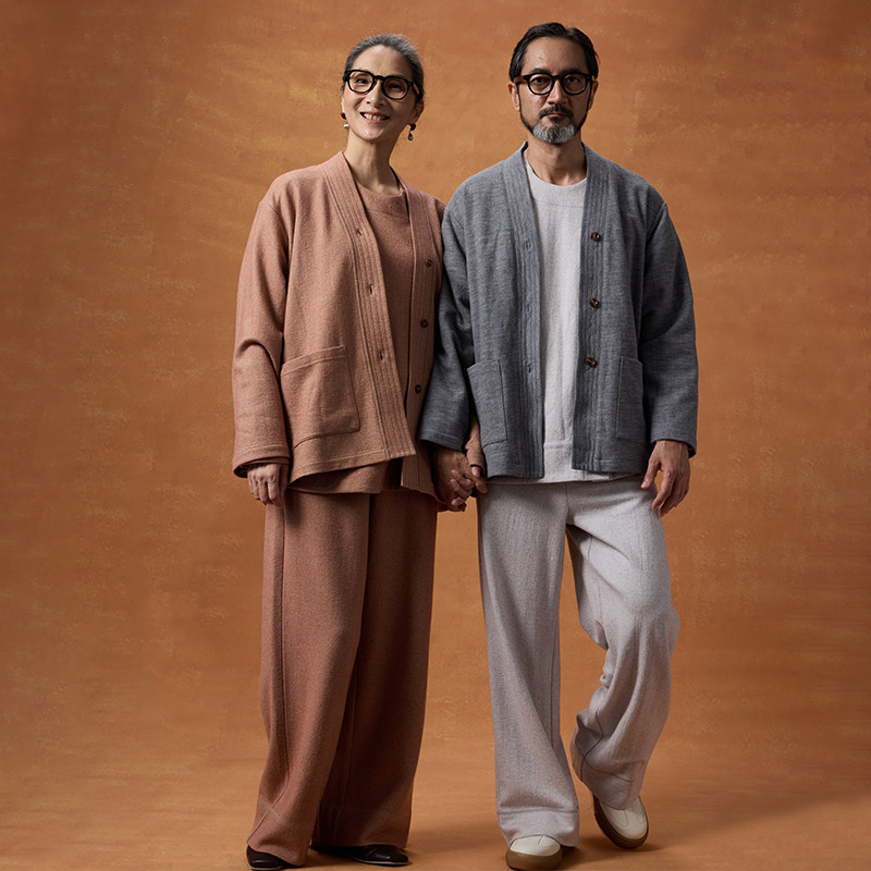 羊毛绒开衫家居服女士冬季加厚睡衣冬天居家服保暖老年人羊毛外套